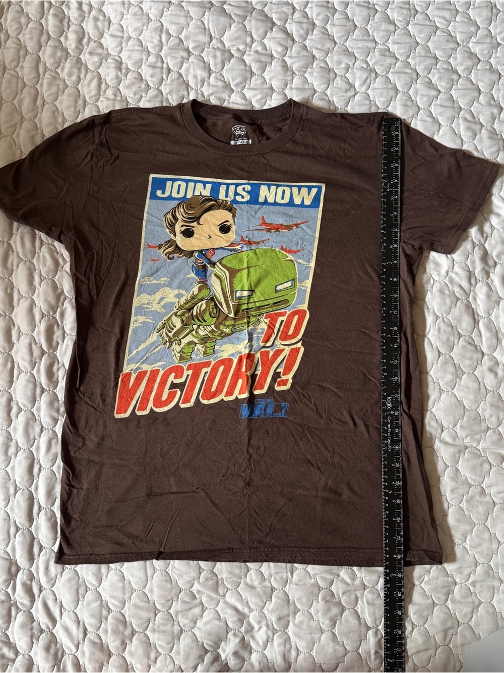 Marvel Brown Short Sleeve 'Join Us Now To Victory!' Graphic Tee